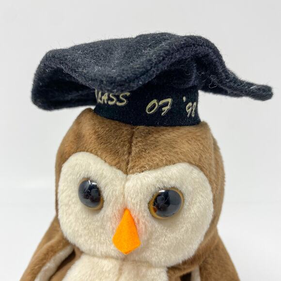 TY Vintage Owl "Wise" Beanie Baby - Picture 5 of 10